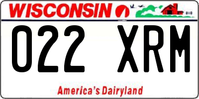 WI license plate 022XRM