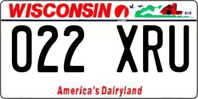 WI license plate 022XRU