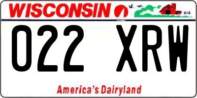 WI license plate 022XRW