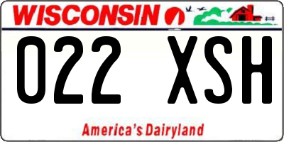 WI license plate 022XSH