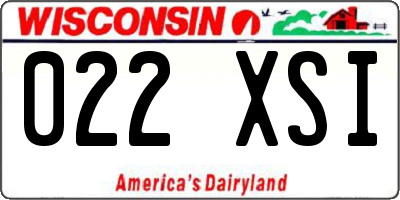 WI license plate 022XSI