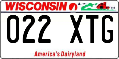 WI license plate 022XTG