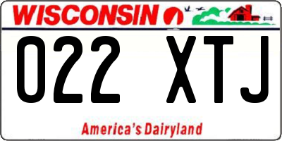 WI license plate 022XTJ