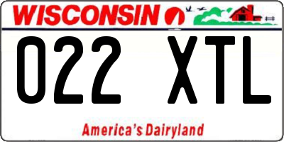 WI license plate 022XTL