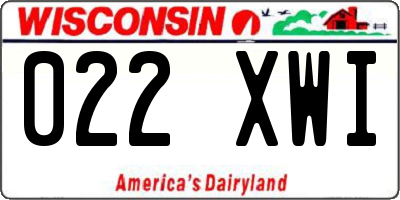 WI license plate 022XWI