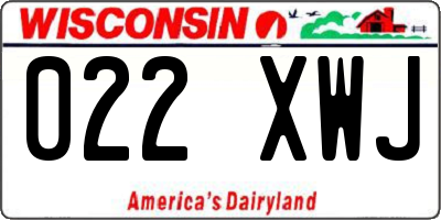 WI license plate 022XWJ