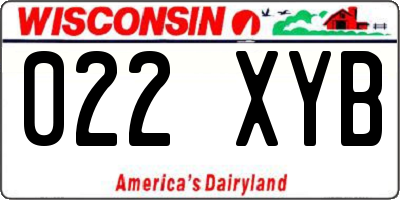 WI license plate 022XYB