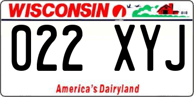 WI license plate 022XYJ