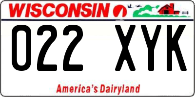 WI license plate 022XYK