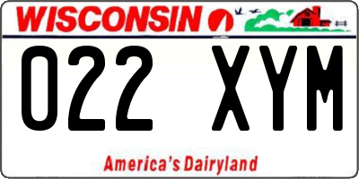 WI license plate 022XYM