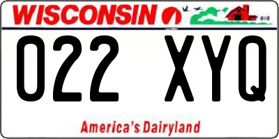 WI license plate 022XYQ