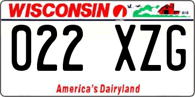 WI license plate 022XZG