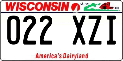 WI license plate 022XZI
