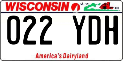 WI license plate 022YDH