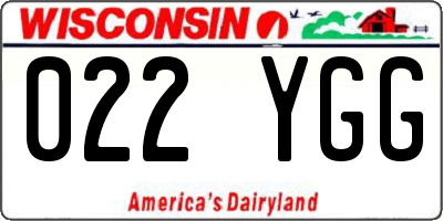 WI license plate 022YGG