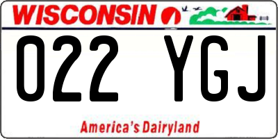 WI license plate 022YGJ