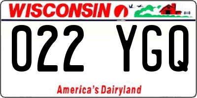 WI license plate 022YGQ