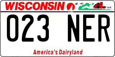 WI license plate 023NER