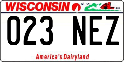 WI license plate 023NEZ