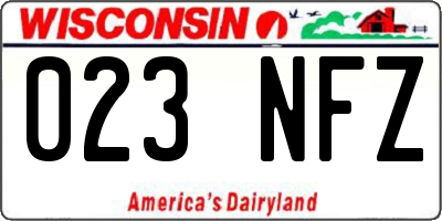 WI license plate 023NFZ