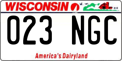 WI license plate 023NGC