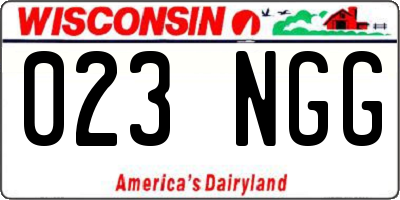 WI license plate 023NGG
