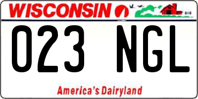 WI license plate 023NGL