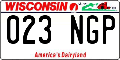 WI license plate 023NGP