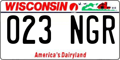 WI license plate 023NGR