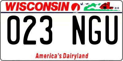 WI license plate 023NGU