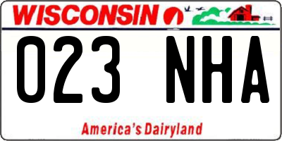 WI license plate 023NHA