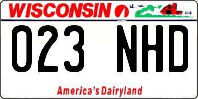 WI license plate 023NHD