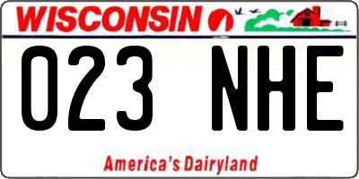 WI license plate 023NHE
