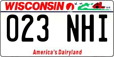 WI license plate 023NHI