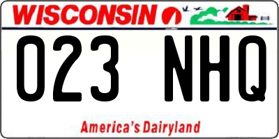 WI license plate 023NHQ