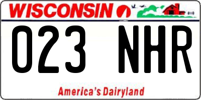 WI license plate 023NHR