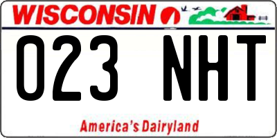 WI license plate 023NHT