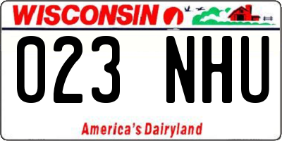 WI license plate 023NHU