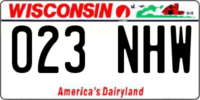 WI license plate 023NHW