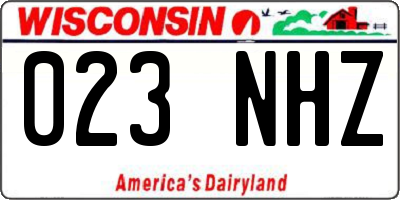 WI license plate 023NHZ