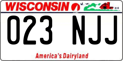 WI license plate 023NJJ