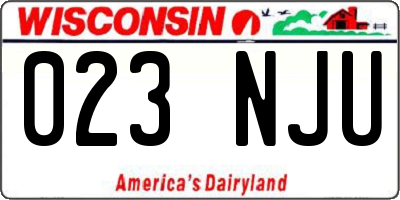 WI license plate 023NJU