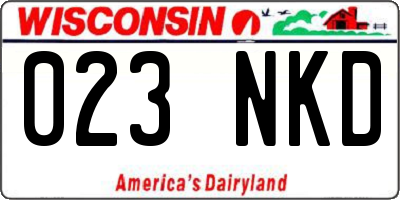 WI license plate 023NKD