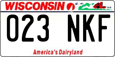 WI license plate 023NKF