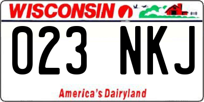 WI license plate 023NKJ