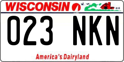 WI license plate 023NKN
