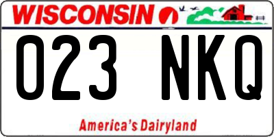 WI license plate 023NKQ