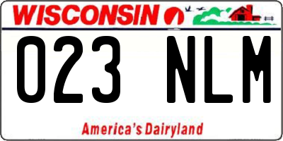 WI license plate 023NLM