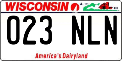 WI license plate 023NLN