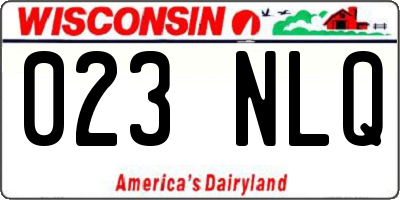WI license plate 023NLQ